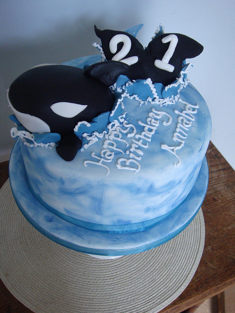 Killer Whale Birthday Cake