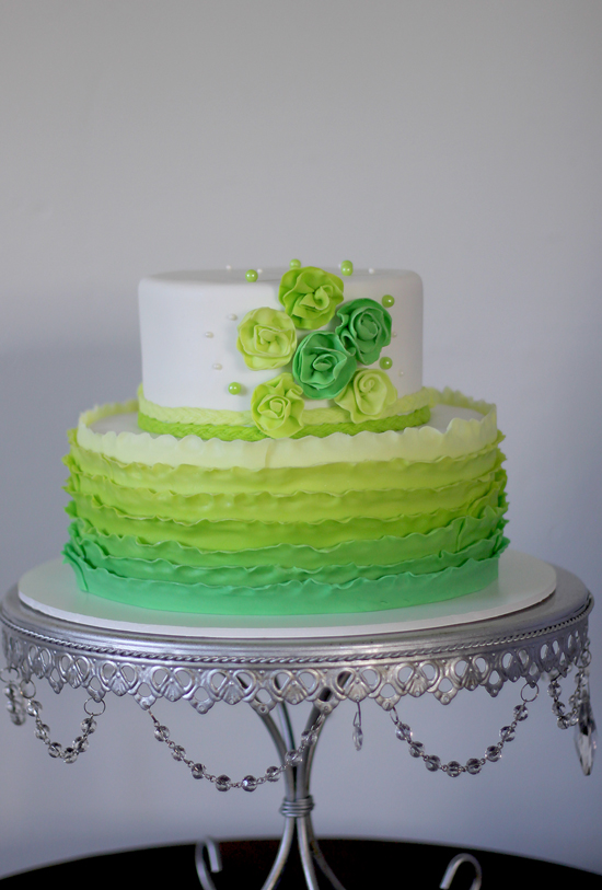 Lime Green Birthday Cake