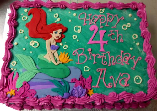 Little Mermaid Sheet Cake