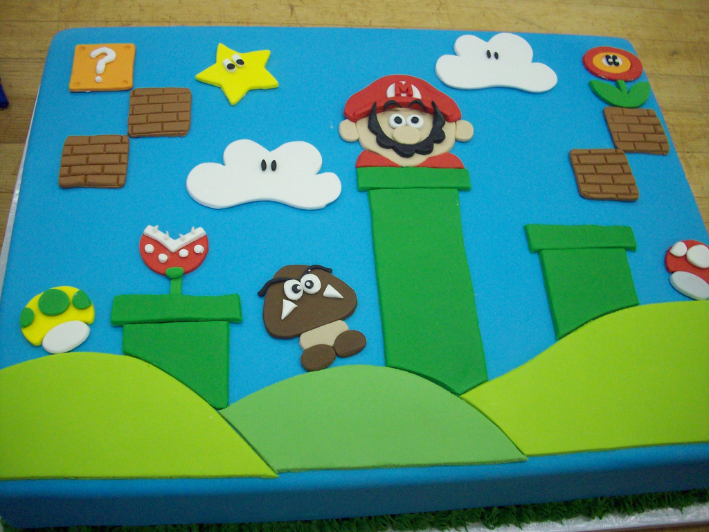 Mario Brothers Birthday Cake