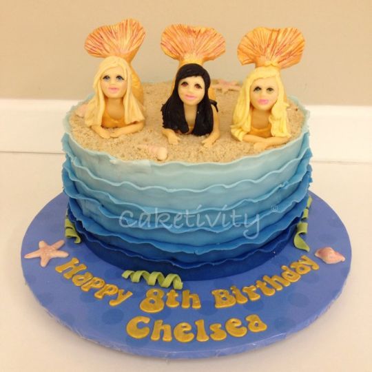 10 Photos of H2O Mermaid Birthday Cakes