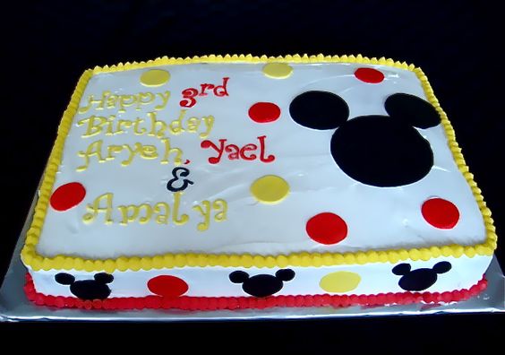 Mickey Mouse Birthday Cake