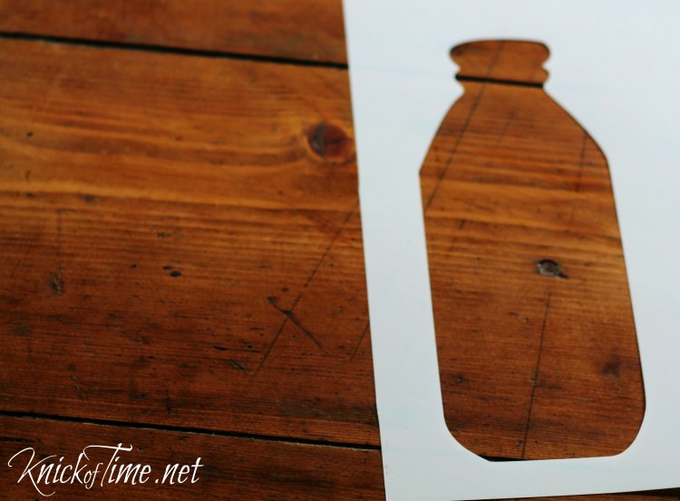 Milk Bottle Stencil