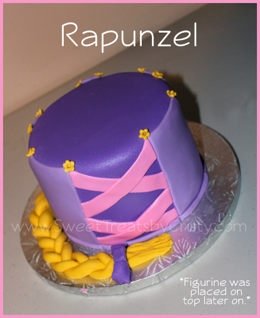 Minimalist Disney Tangled Rapunzel Birthday Cake