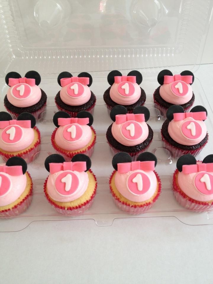 Minnie Mouse Birthday Cupcakes