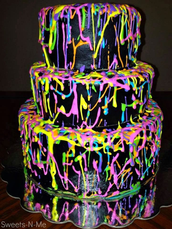 Neon Birthday Cake Ideas