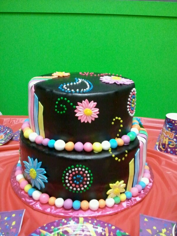 Neon Birthday Cake