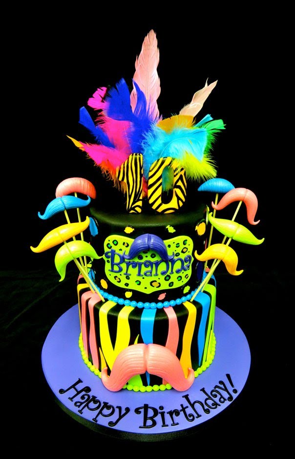 Neon Birthday Cake