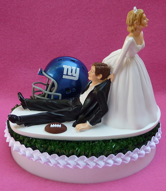 New York Giants Wedding Cake Topper