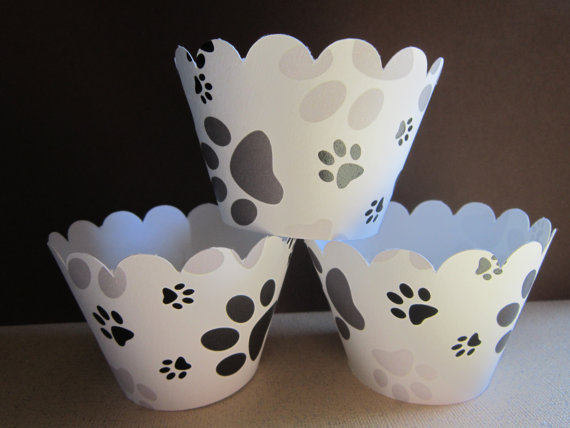 Paw Print Cupcake Wrappers