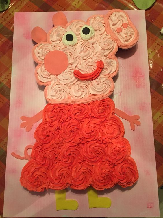 Peppa Pig Pull Apart Cupcake Cake