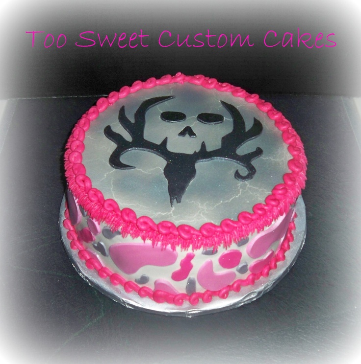 Pink Camo Cake Deer Hunting