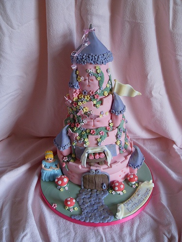 Pink Princess Castle Cake