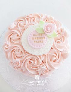 Pink Rose Swirl Cake