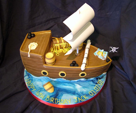 Pirate Ship Birthday Cake