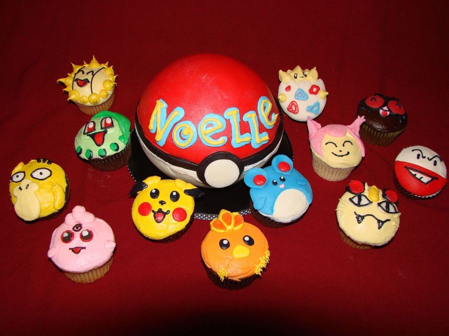 Pokemon Cake and Cupcakes