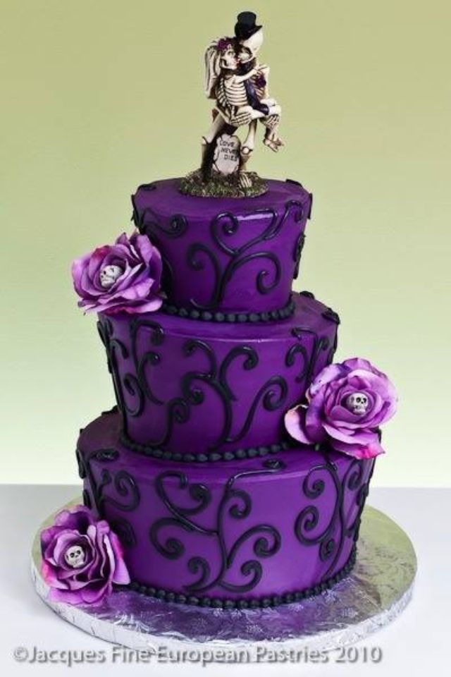 Purple Skull Cake