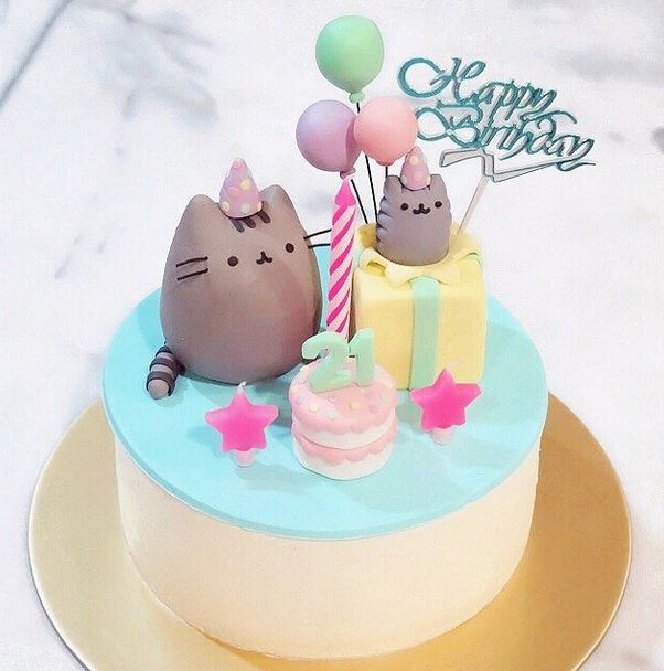 Pusheen Birthday Cake