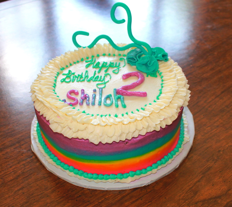 Rainbow Fondant Birthday Cake