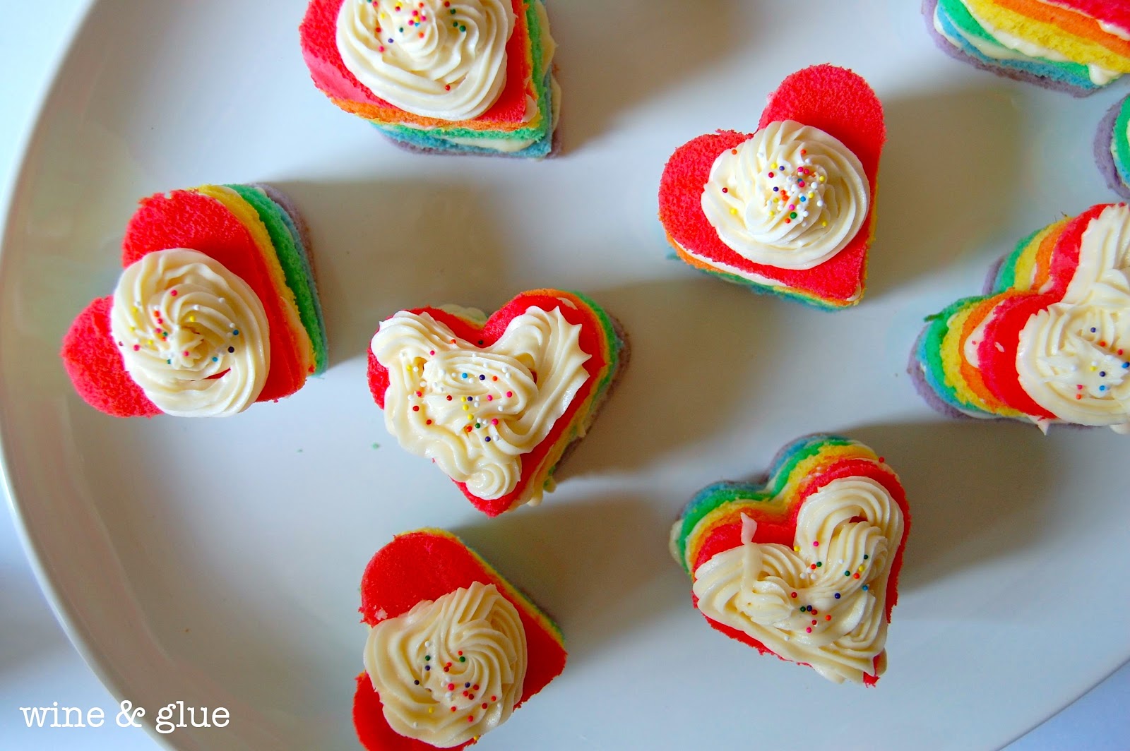 Rainbow Heart Cake