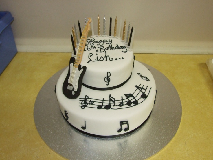 Rock and Roll Guitar Birthday Cake