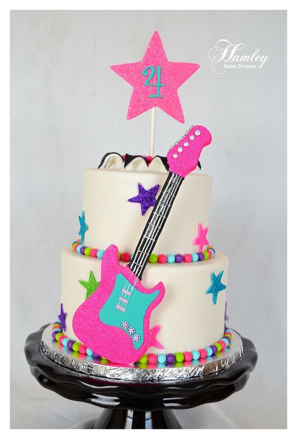 Rock'n Roll Birthday Cakes Girls