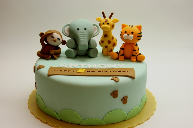 Safari Animal Birthday Cake