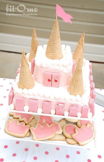 Simple Princess Castle Cake