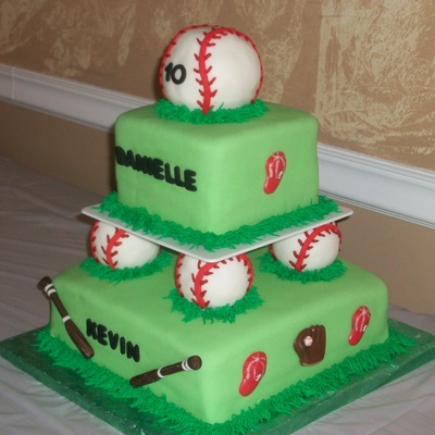 Softball Baseball Cake