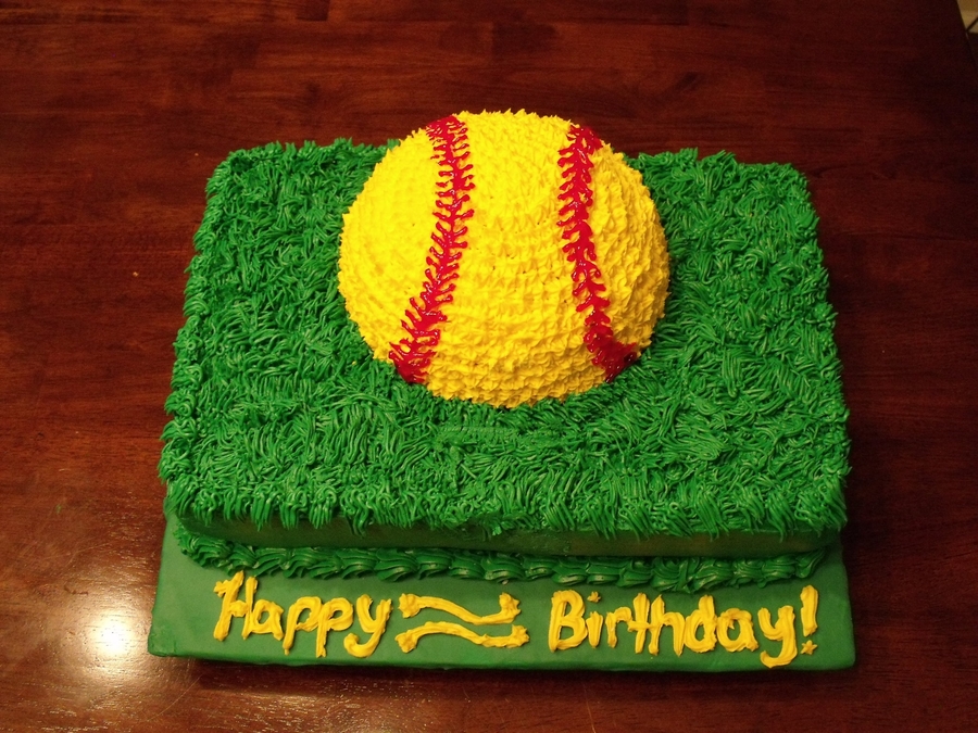 Softball Birthday Cake