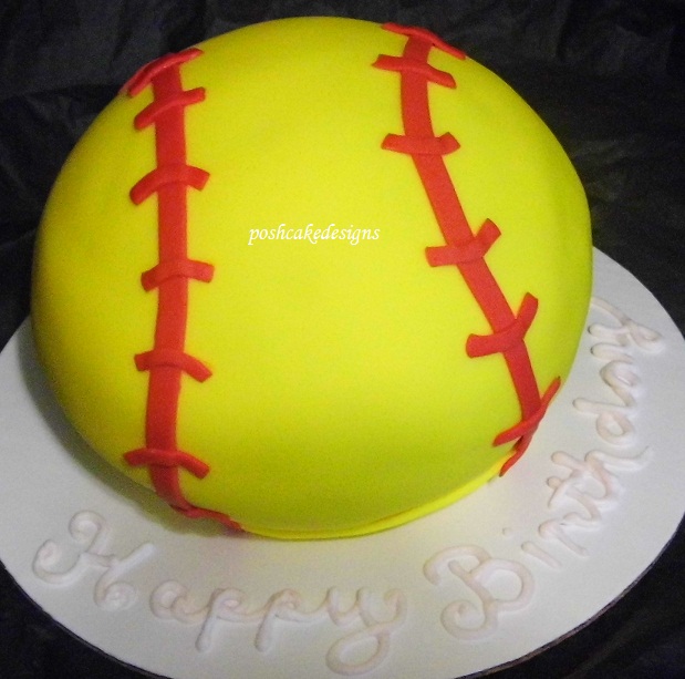 Softball Birthday Cake