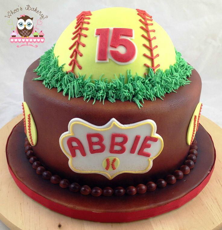 Softball Birthday Cake