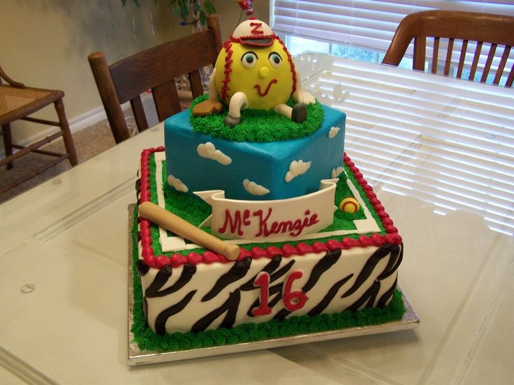 Softball Birthday Cake