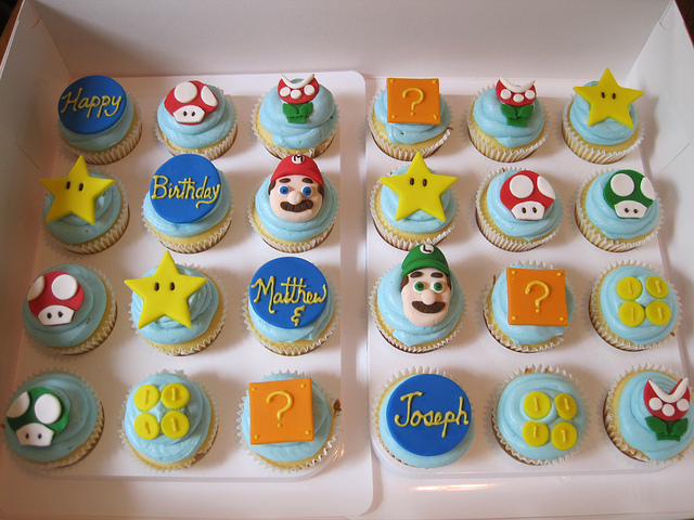 Super Mario Birthday Cupcake Cake