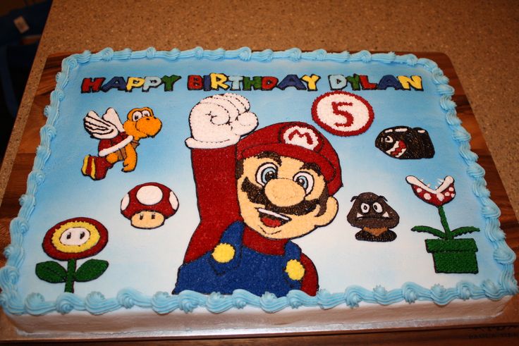 11 Photos of Super Mario Sheet Cakes Ideas