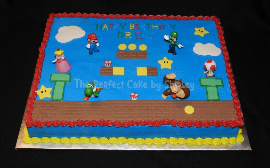 Super Mario Sheet Cake