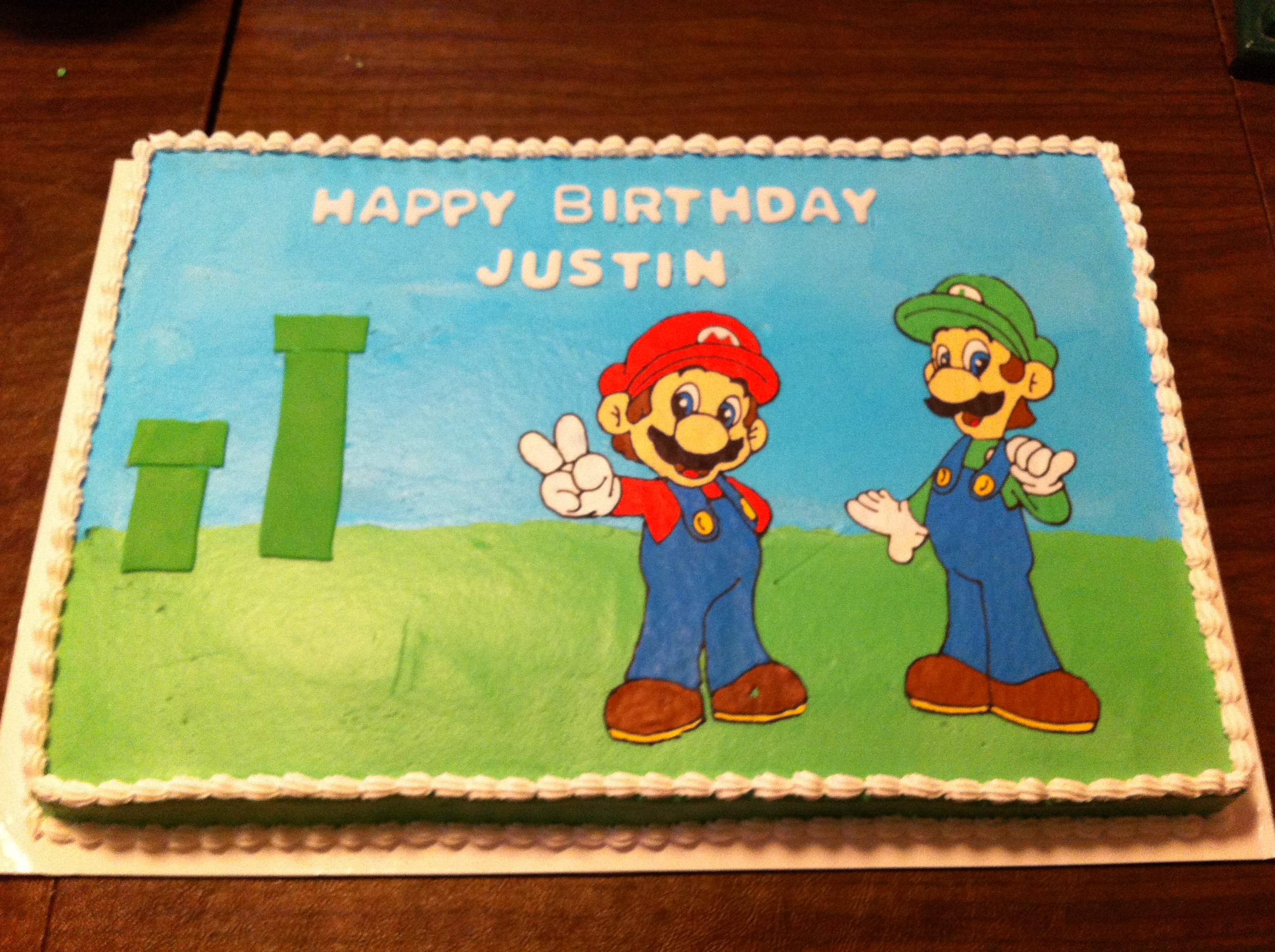 Super Mario Sheet Cake