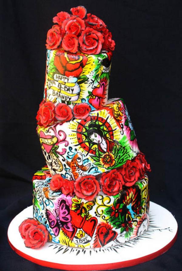 Tattoo Birthday Cake