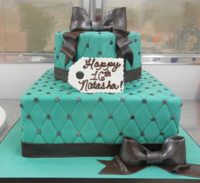 Teal Sweet 16 Birthday Cakes