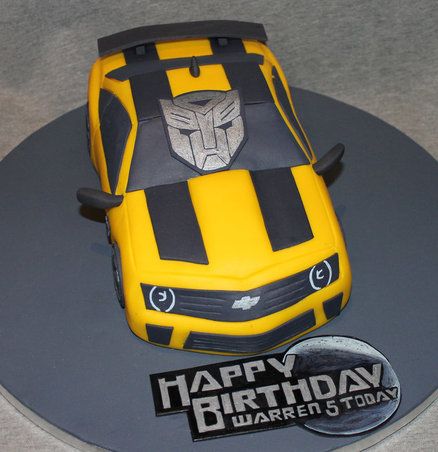 Transformers Bumblebee Car Birthday Cakes