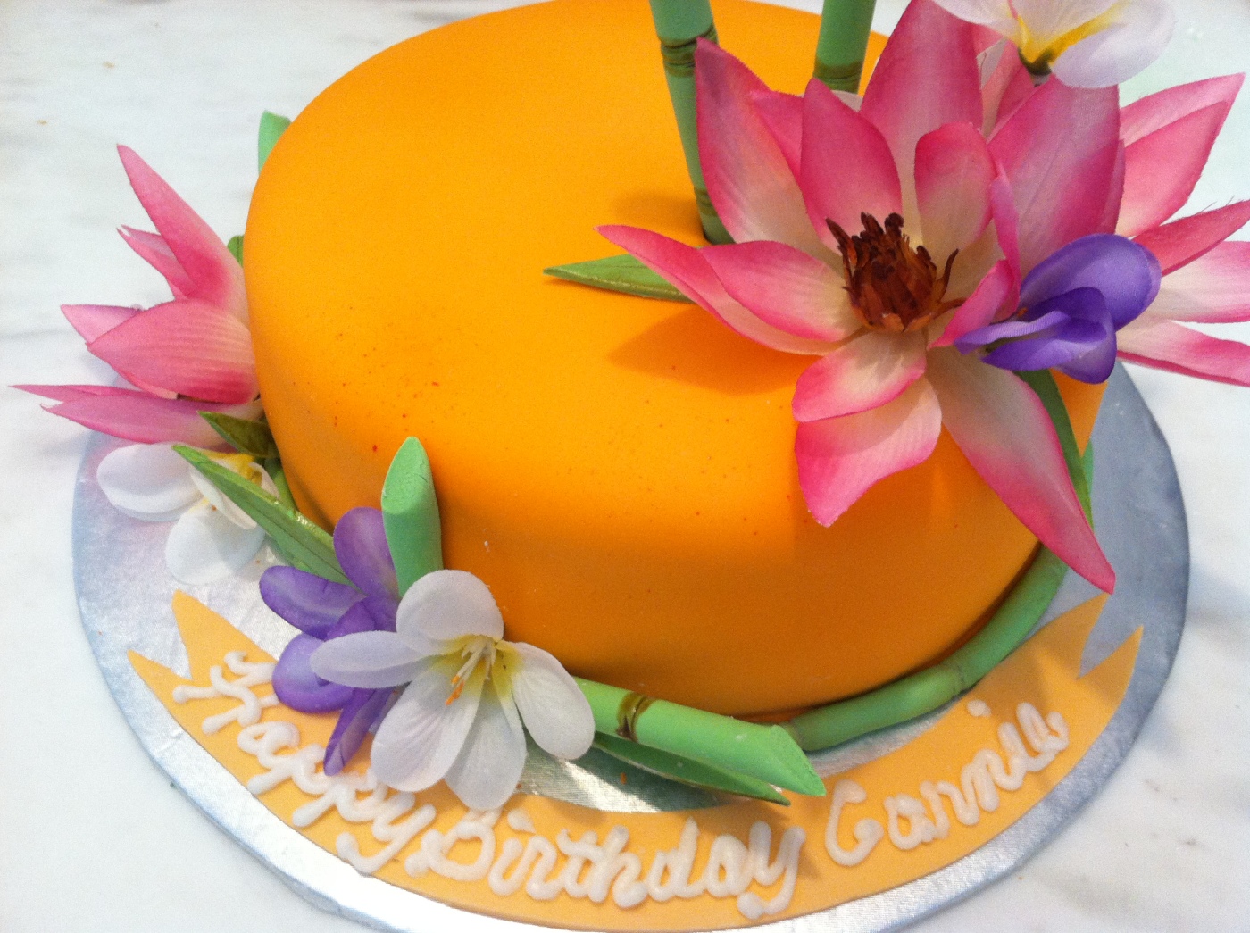 Tropical Flower Birthday Cake