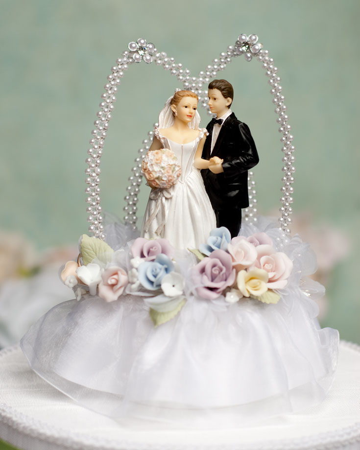 Unique Wedding Cake Toppers Bride and Groom