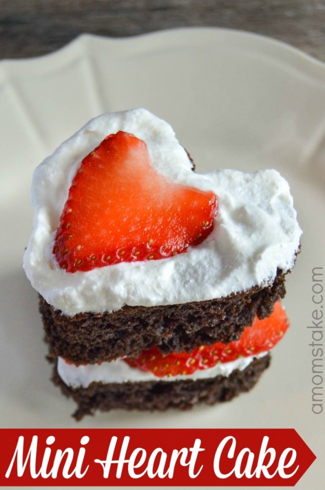 Valentine's Heart Shaped Mini Cakes