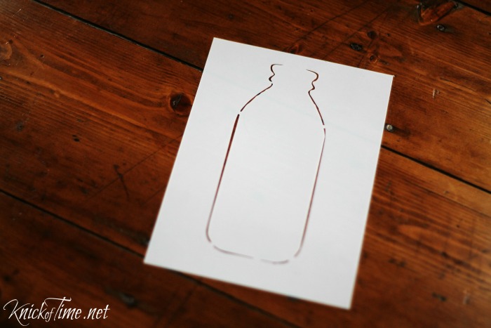 Vintage Milk Bottle Outline