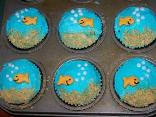 Water Themed Birthday Cupcakes