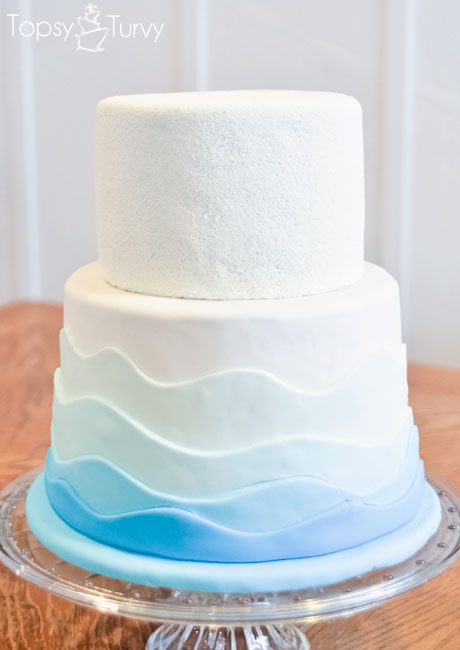 Waves and Beach Birthday Cake