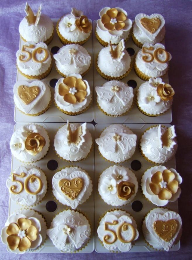 50th Wedding Anniversary Cake Cupcakes