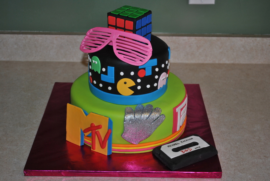 80s Birthday Cake