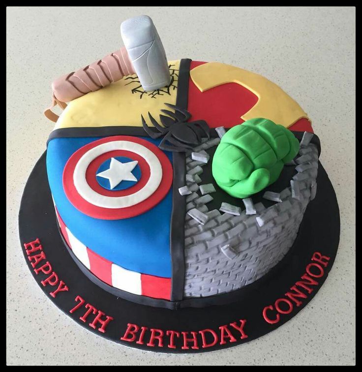 Avengers Birthday Cake