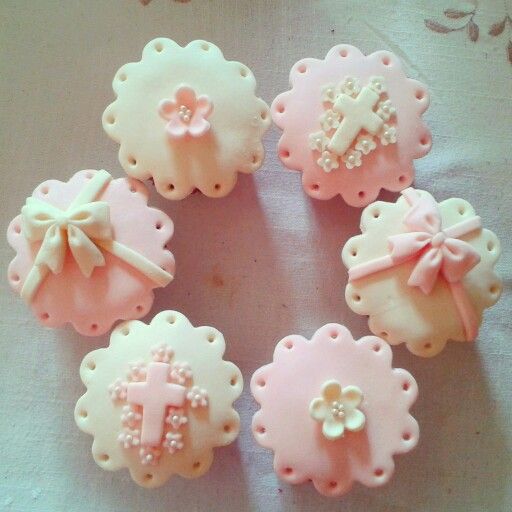 Baby Girl Christening Cupcakes